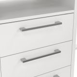 Scrivania Sidonia, Scrittoio multiuso, Tavolo per ufficio porta PC, Piano di lavoro, 159x150 h75 cm, Bianco