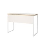 Scrivania Stephanie, Scrittoio multiuso, Tavolo per ufficio porta PC, Piano di lavoro, 110x48 h77 cm, Bianco