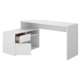 Scrivania ufficio bianca 139x92cm con 1 cassetto - Andor