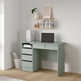 Scrivania Verde Salvia un Ripiano 4 Cassetti 109x49x76h cm, un Vano - Franklin