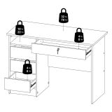Scrivania Verde Salvia un Ripiano 4 Cassetti 109x49x76h cm, un Vano - Franklin