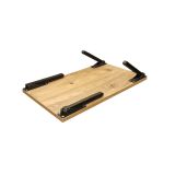 Scrivania Vesperia, Scrittoio multiuso, Tavolo per ufficio porta PC, Piano di lavoro, 60x35 h25 cm, Quercia e Nero