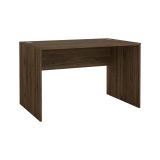Scrivania Vianne, Scrittoio multiuso, Tavolo per ufficio porta PC, Piano di lavoro, 75x120 h74 cm, Noce