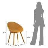 Sedia Arancione 2 Sedie Adatto per Indoor-outdoor, Materiale Struttura in Plastica - Tansen