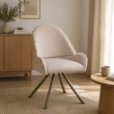 Sedia Bianco Crema Beige 2 Sedie Imbottito, Sfumatura Colore Struttura Crema - Kinna