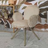Sedia Bianco Crema Beige 2 Sedie Imbottito, Sfumatura Colore Struttura Crema - Zans
