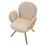 Sedia Bianco Crema Beige 2 Sedie Imbottito, Sfumatura Colore Struttura Crema - Zans