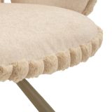 Sedia Bianco Crema Beige 2 Sedie Imbottito, Sfumatura Colore Struttura Crema - Zans