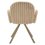 Sedia Bianco Crema Beige 2 Sedie Imbottito, Sfumatura Colore Struttura Crema - Zans