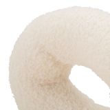 Sedia Bianco Crema Grigio una Sedia Seduta in Tessuto Effetto Bouclè, Imbottito - Rishik