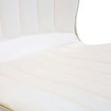 Sedia Bianco Crema oro 2 Sedie Rivestimento in Velluto, Imbottito - Bohinj