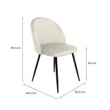 Sedia Bianco Panna 10 Sedie Imbottito, Peso Supportato 120 kg - Achito