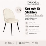 Sedia Bianco Panna 10 Sedie Imbottito, Peso Supportato 120 kg - Achito