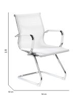 Sedia Bianco una Sedia Peso Supportato 120 kg, Altezza Seduta 43 cm - Balvano