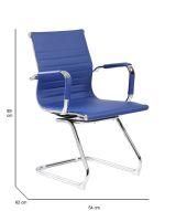 Sedia blu una Sedia Imbottito, Peso Supportato 120 kg - Artena