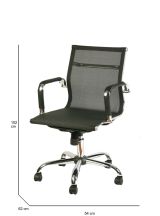 Sedia con ruote Dardit, Nero, 62x54h92-102 cm
