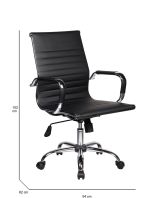Sedia con ruote Disrae, Nero, 62x54h92-102 cm