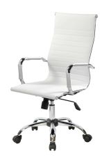 Sedia con ruote Dlemmen, Bianco, 63x54h106-116 cm