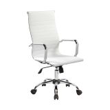 Sedia con ruote Dlemmen, Bianco, 63x54h106-116 cm