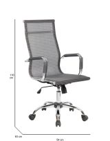 Sedia con ruote Dmannin, Grigio, 63x54h106-116 cm