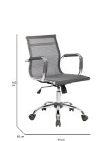 Sedia con Ruote Grigio Regolabile Imbottito, 5 Ruote - Traversonen