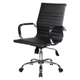 Sedia con Ruote Nero Regolabile Imbottito, 5 Ruote - Georgg