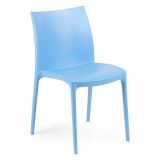 Sedia da Esterno Azzurro una Sedia Impilabile, Peso Supportato 120 kg Made in Italy - Grover