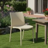Sedia da Esterno Beige una Sedia Impilabile, Peso Supportato 120 kg Made in Italy - Grover