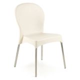 Sedia da Esterno Beige una Sedia Impilabile, Peso Supportato 120 kg Made in Italy - Linder