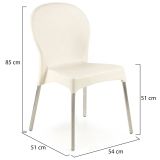Sedia da Esterno Beige una Sedia Impilabile, Peso Supportato 120 kg Made in Italy - Linder