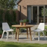 Sedia da Esterno Bianco 2 Sedie Peso Supportato 120 kg, Colore Seduta Bianco Made in Italy - Montivilla