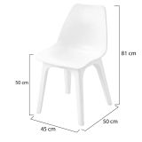 Sedia da Esterno Bianco 2 Sedie Peso Supportato 120 kg, Colore Seduta Bianco Made in Italy - Montivilla