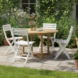 Sedia da Esterno Bianco 4 Sedie Pieghevole, Peso Supportato 120 kg Made in Italy - Jennie