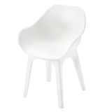 Sedia da Esterno Bianco una Sedia Braccioli, Peso Supportato 120 kg Made in Italy - Wesconnett