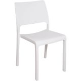 Sedia da Esterno Bianco una Sedia Impilabile, Peso Supportato 120 kg - Cereseto