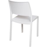 Sedia da Esterno Bianco una Sedia Impilabile, Peso Supportato 120 kg - Cereseto