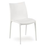 Sedia da Esterno Bianco una Sedia Impilabile, Peso Supportato 120 kg Made in Italy - Grover