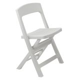 Sedia da Esterno Bianco una Sedia Pieghevole, Colore Seduta Bianco - Sanzeno