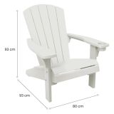 Sedia da esterno Creston, 80x93 h93 cm, Bianco