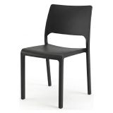 Sedia da esterno design impilabile antracite - Cereseto