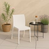 Sedia da esterno Ferla, Made in Italy, 42x48 h81 cm, Bianco