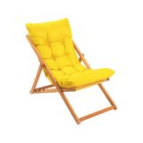 Sedia da Esterno Giallo una Sedia Schienale Reclinabile, Imbottito - Coghinass