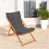 Sedia da esterno Luhman, Seggiola da giardino, Seduta outdoor multiuso, Panchina da giardino, 59x44 h90 cm, Grigio