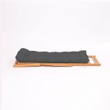 Sedia da esterno Maat, Seggiola da giardino, Seduta outdoor multiuso, Panchina da giardino, 66x48 h110 cm, Grigio