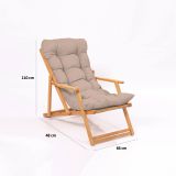 Sedia da esterno Maat, Seggiola da giardino, Seduta outdoor multiuso, Panchina da giardino, 66x48 h110 cm, Marrone