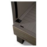 Sedia da Esterno Marrone Noce Grigio una Sedia Imbottito, Modulabile Componibile - Houghton
