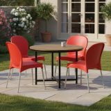 Sedia da Esterno Rosso 4 Sedie Impilabile, Peso Supportato 120 kg Made in Italy - Eclectic