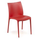 Sedia da Esterno Rosso una Sedia Impilabile, Peso Supportato 120 kg Made in Italy - Grover