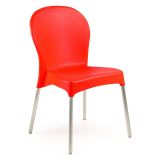 Sedia da Esterno Rosso una Sedia Impilabile, Peso Supportato 120 kg Made in Italy - Linder