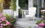 Sedia da esterno Tombolo, Seggiola da giardino, Seduta outdoor multiuso, Panchina da giardino, 80x93 h93 cm, Bianco